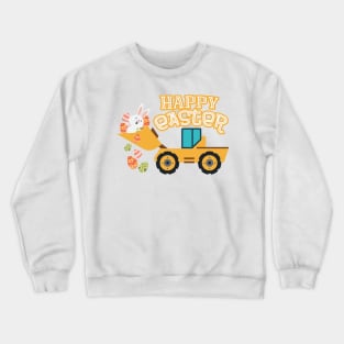 Happy Easter Tractor Gift Boys Kids Crewneck Sweatshirt
